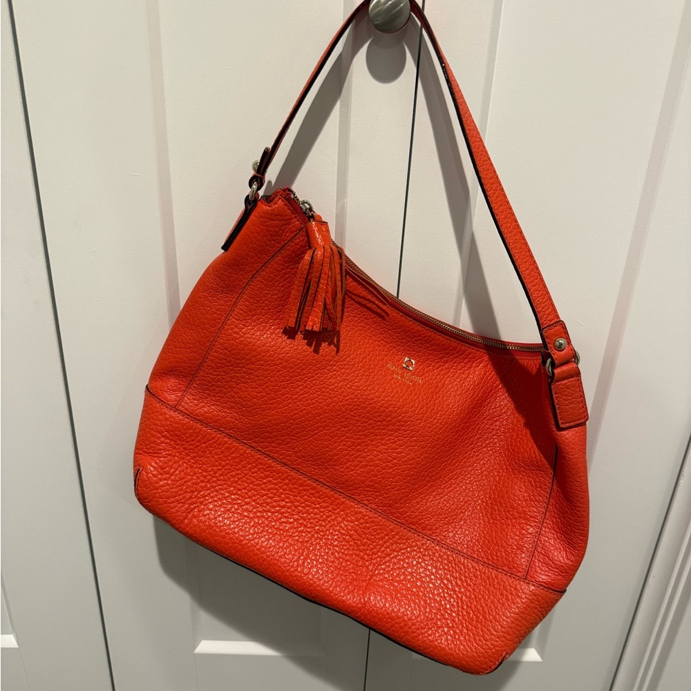 Kate Spade Red/Orange Leather Shoulder Bag in excellent condition